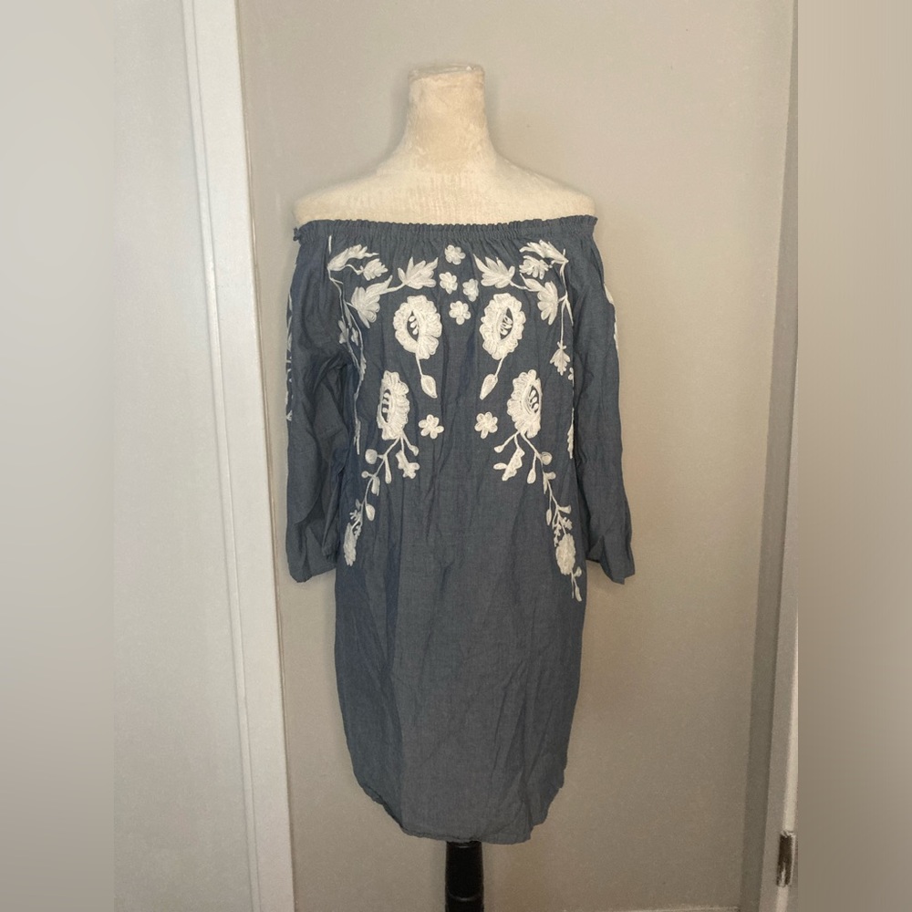A&A Jean Dress with White Floral